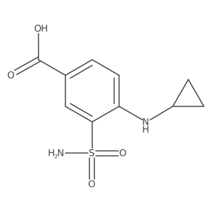 4-Cyclopropylamino-3-sulphamoylbenzoic acid结构式