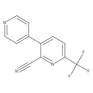 3-(Pyridin-4-yl)-6-(trifluoromethyl)picolinonitrile Structure