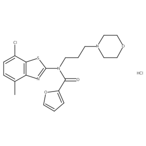 N-(7-chloro-4-methylbenzo[d]thiazol-2-yl)-N-(3-morpholinopropyl)furan-2-carboxamide hydrochloride Structure