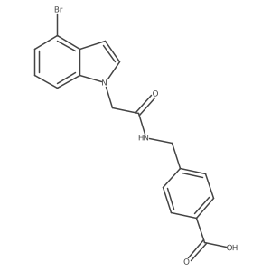 4-({[(4-bromo-1H-indol-1-yl)acetyl]amino}methyl)benzoic acid结构式