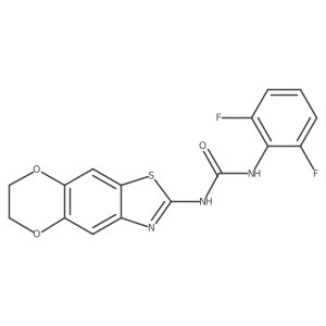 1-(2,6-Difluorophenyl)-3-(6,7-dihydro-[1,4]dioxino[2',3':4,5]benzo[1,2-d]thiazol-2-yl)urea结构式