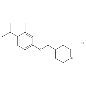 4-[(4-Isopropyl-3-methylphenoxy)methyl]piperidine hydrochloride Structure