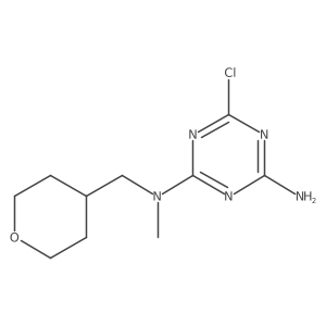 6-Chloro-N~2~-methyl-N~2~-(tetrahydro-2H-pyran-4-ylmethyl)-1,3,5-triazine-2,4-diamine Structure