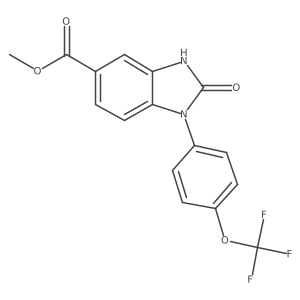 methyl 2-oxo-1-[4-(trifluoromethoxy)phenyl]-3H-benzimidazole-5-carboxylate结构式