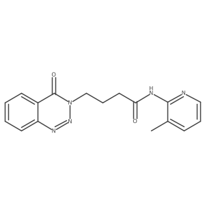 N-(3-methylpyridin-2-yl)-4-(4-oxo-1,2,3-benzotriazin-3(4H)-yl)butanamide结构式