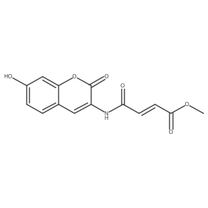 (Z)-Methyl 4-((7-hydroxy-2-oxo-2H-chromen-3-yl)amino)-4-oxobut-2-enoate Structure