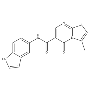 N-(1H-indol-5-yl)-3-methyl-5-oxo-5H-[1,3]thiazolo[3,2-a]pyrimidine-6-carboxamide Structure