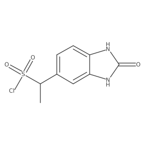 1-(2-oxo-2,3-dihydro-1H-1,3-benzodiazol-5-yl)ethane-1-sulfonyl chloride结构式