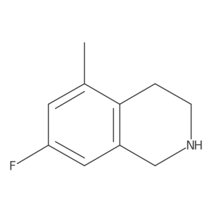 7-Fluoro-5-methyl-1,2,3,4-tetrahydroisoquinoline结构式