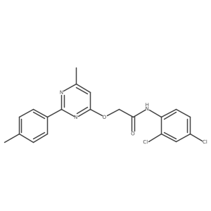 N-(2,4-dichlorophenyl)-2-{[6-methyl-2-(4-methylphenyl)pyrimidin-4-yl]oxy}acetamide结构式