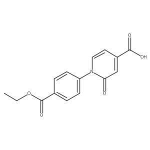 1-(4-Ethoxycarbonyl-phenyl)-2-oxo-1,2-dihydro-pyridine-4-carboxylic acid结构式