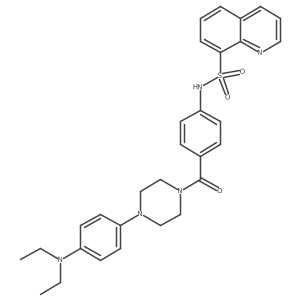 N-[4-[[4-[4-(diethylamino)phenyl]-1-piperazinyl]carbonyl]phenyl]-8-quinolinesulfonamide结构式