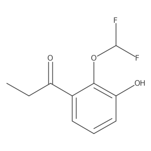 2'-(Difluoromethoxy)-3'-hydroxypropiophenone Structure