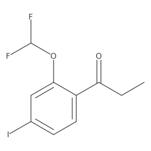 2'-(Difluoromethoxy)-4'-iodopropiophenone结构式
