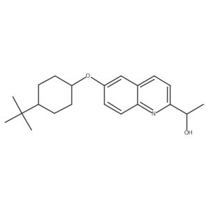 1-[6-(4-tert-Butyl-cyclohexyloxy)-quinolin-2-yl]-ethanol结构式