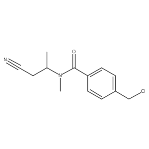 Benzamide, 4-(chloromethyl)-N-(2-cyano-1-methylethyl)-N-methyl- Structure