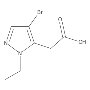 2-(4-Bromo-1-ethyl-1H-pyrazol-5-yl)acetic acid结构式