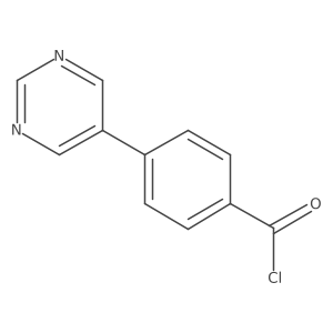 4-(Pyrimidin-5-yl)benzoyl chloride Structure