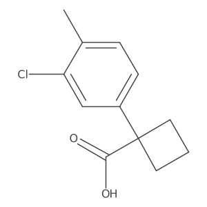 1-(3-Chloro-4-methylphenyl)cyclobutane-1-carboxylic acid结构式
