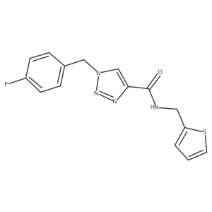 1-(4-fluorobenzyl)-N-(thiophen-2-ylmethyl)-1H-1,2,3-triazole-4-carboxamide结构式