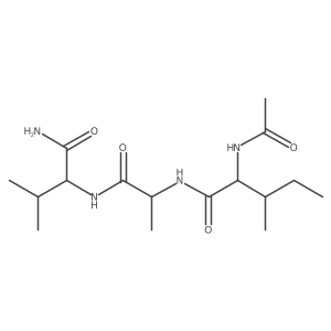 L-Valinamide, N-acetyl-L-isoleucyl-L-alanyl-结构式