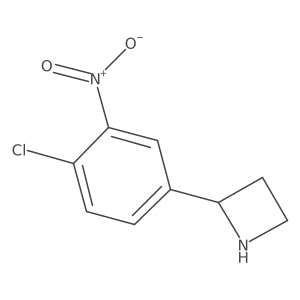 2-(4-Chloro-3-nitrophenyl)azetidine结构式