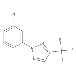 3-[3-(trifluoromethyl)-1H-pyrazol-1-yl]phenol结构式