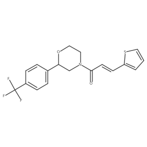 (E)-3-(thiophen-2-yl)-1-(2-(4-(trifluoromethyl)phenyl)morpholino)prop-2-en-1-one Structure