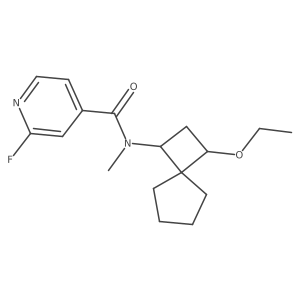 N-{3-ethoxyspiro[3.4]octan-1-yl}-2-fluoro-N-methylpyridine-4-carboxamide结构式