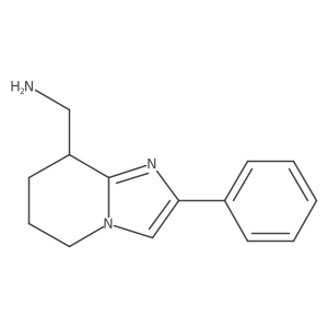 (2-Phenyl-5,6,7,8-tetrahydroimidazo[1,2-a]pyridin-8-yl)methanamine Structure