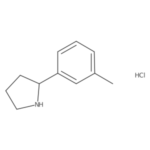 (2S)-2-(3-Methylphenyl)pyrrolidine hydrochloride结构式