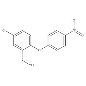 (5-Chloro-2-(4-nitrophenoxy)phenyl)methanamine Structure