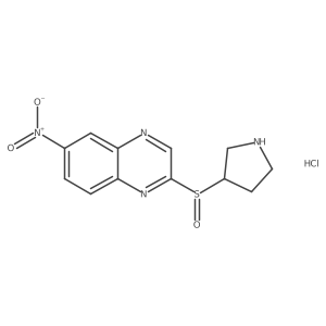 6-nitro-2-[(R)-[(3S)-pyrrolidin-3-yl]sulfinyl]quinoxaline;hydrochloride Structure