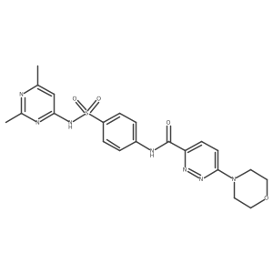 N-(4-(N-(2,6-dimethylpyrimidin-4-yl)sulfamoyl)phenyl)-6-morpholinopyridazine-3-carboxamide Structure