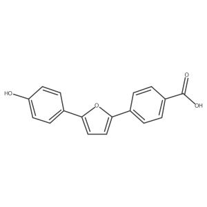 4-(5-(4-Hydroxyphenyl)furan-2-yl)benzoic acid结构式