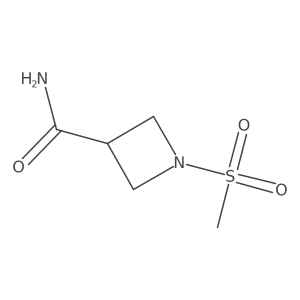 1-(Methylsulfonyl)azetidine-3-carboxamide结构式