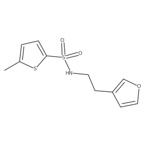 N-(2-(furan-3-yl)ethyl)-5-methylthiophene-2-sulfonamide Structure