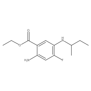 Ethyl 2-amino-5-[(butan-2-yl)amino]-4-fluorobenzoate结构式