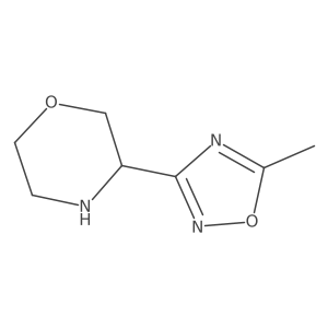 3-(5-Methyl-1,2,4-oxadiazol-3-yl)morpholine结构式