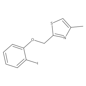 2-((2-Iodophenoxy)methyl)-4-methylthiazole Structure