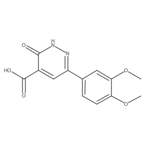 6-(3,4-Dimethoxyphenyl)-3-oxo-2,3-dihydropyridazine-4-carboxylic acid Structure