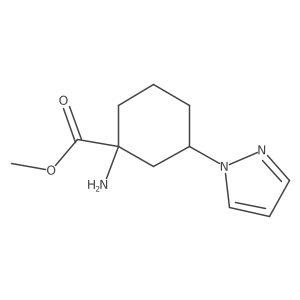 methyl 1-amino-3-(1H-pyrazol-1-yl)cyclohexane-1-carboxylate Structure