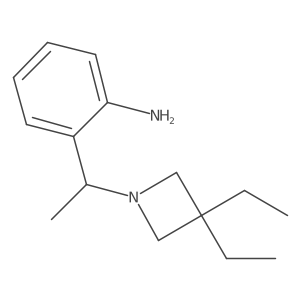 Benzenamine, 2-[1-(3,3-diethyl-1-azetidinyl)ethyl]-结构式