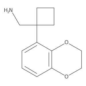 [1-(2,3-Dihydro-1,4-benzodioxin-5-yl)cyclobutyl]methanamine结构式