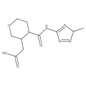 3-Morpholineacetic acid, 4-[[(2-methyl-2H-tetrazol-5-yl)amino]carbonyl]-结构式
