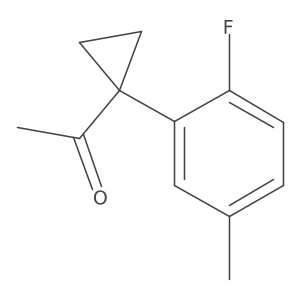 1-[1-(2-Fluoro-5-methylphenyl)cyclopropyl]ethan-1-one结构式
