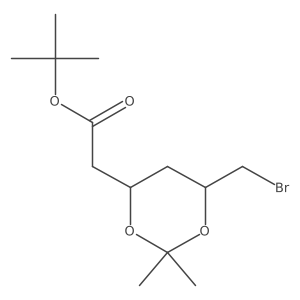 tert-Butyl 2-((4R,6S)-6-(bromomethyl)-2,2-dimethyl-1,3-dioxan-4-yl)acetate Structure