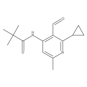 N-(2-cyclopropyl-3-formyl-6-methylpyridin-4-yl)-2,2-dimethylpropanamide结构式