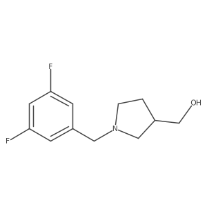 (1-(3,5-Difluorobenzyl)pyrrolidin-3-yl)methanol结构式