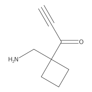 1-[1-(Aminomethyl)cyclobutyl]prop-2-yn-1-one结构式